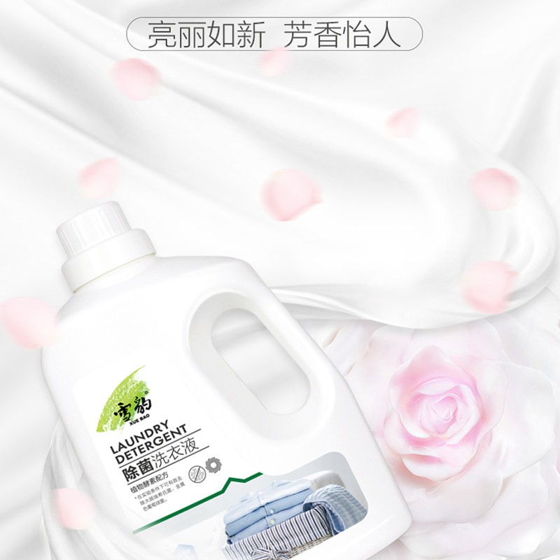 雪豹洗衣液除菌洁净护理家用酵素去污洗衣液3kg 清新花香洗衣香氛 清新花香3kg